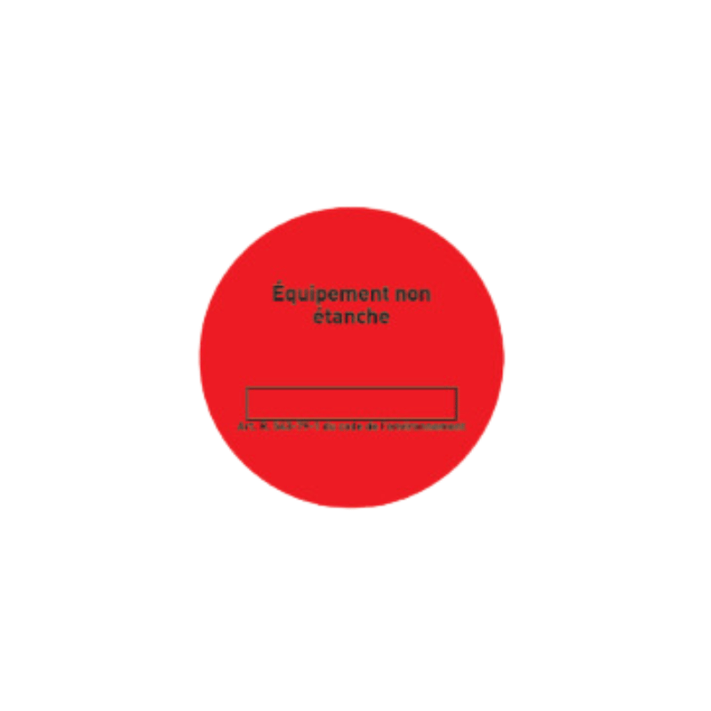 ETIQUETTES REGLEMENTAIRE ROUGE (100U)